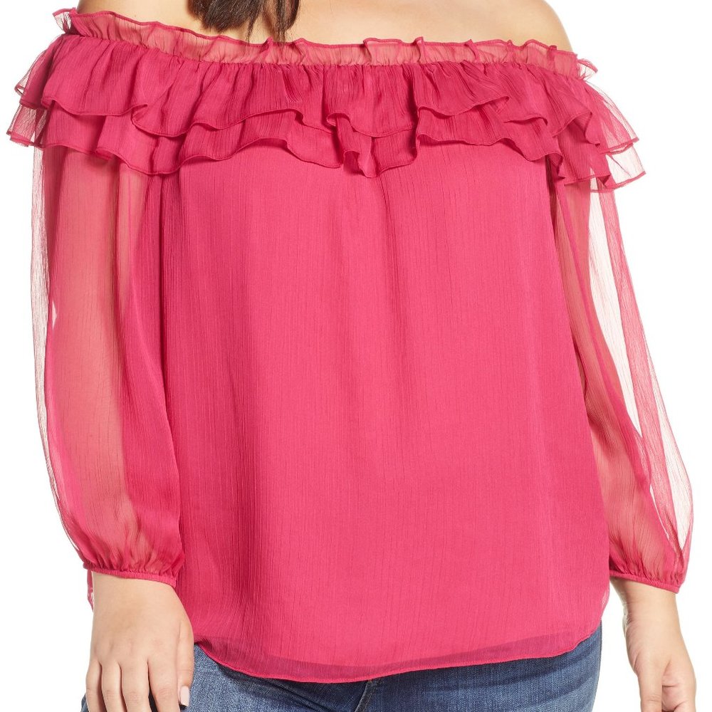 Vince Camuto Ruffle Off the Shoulder Top